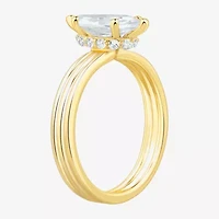 (H-I / Si1-Si2) Womens 1 5/8 CT. T.W. Lab Grown White Diamond 14K Gold Marquise Solitaire Engagement Ring