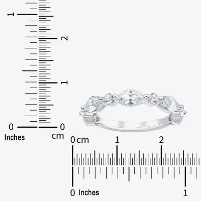 (H-I / Si2) Womens 3.5MM 1 1/2 CT. T.W. Lab Grown White Diamond 10K Gold Wedding Band