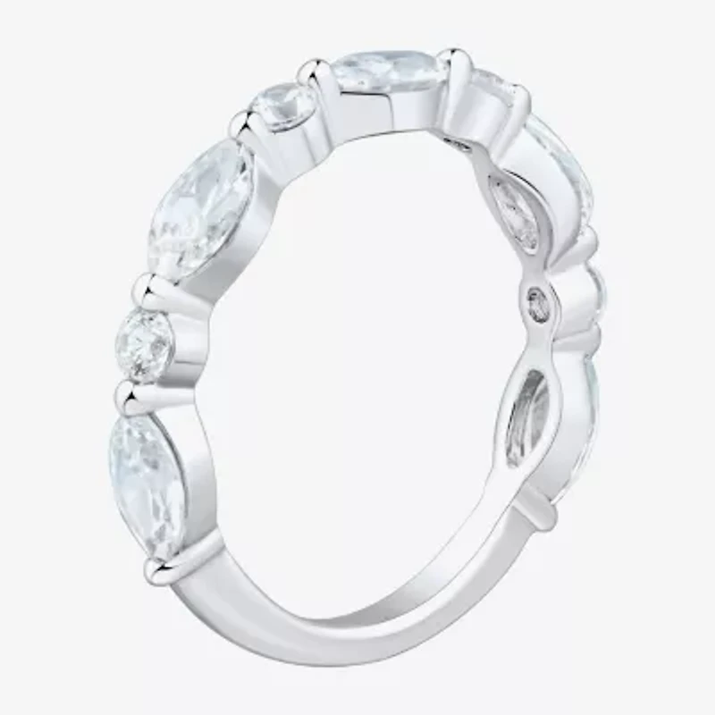 (H-I / Si2) Womens 3.5MM 1 1/2 CT. T.W. Lab Grown White Diamond 10K Gold Wedding Band