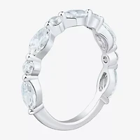 (H-I / Si2) Womens 3.5MM 1 1/2 CT. T.W. Lab Grown White Diamond 10K Gold Wedding Band