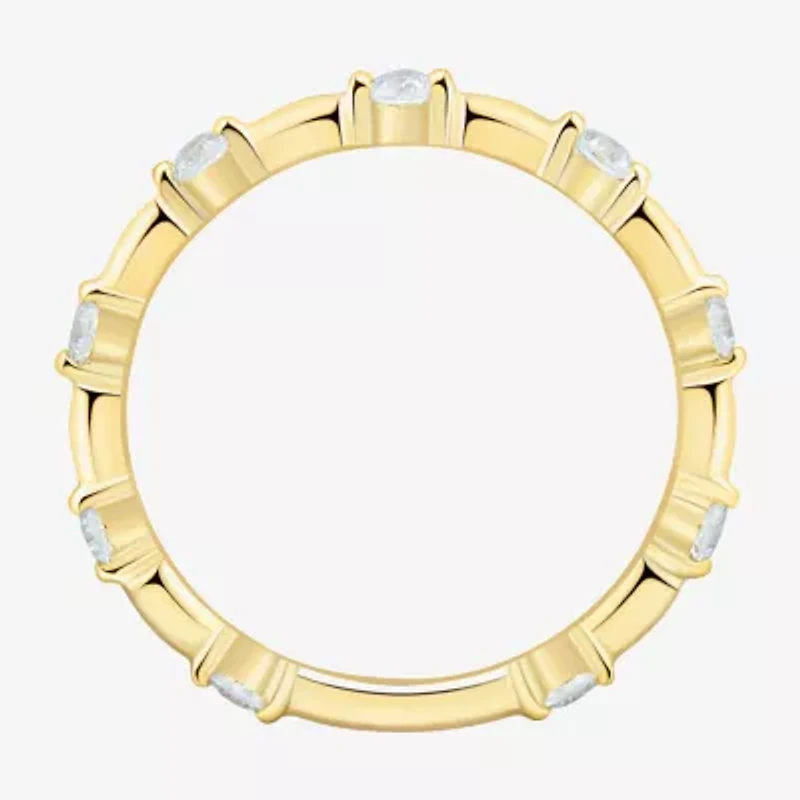 (H-I / Si2) Womens 1/3 CT. T.W. Lab Grown White Diamond 10K Gold Wedding Band