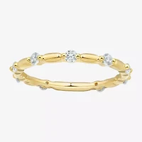 (H-I / Si2) Womens 1/3 CT. T.W. Lab Grown White Diamond 10K Gold Wedding Band