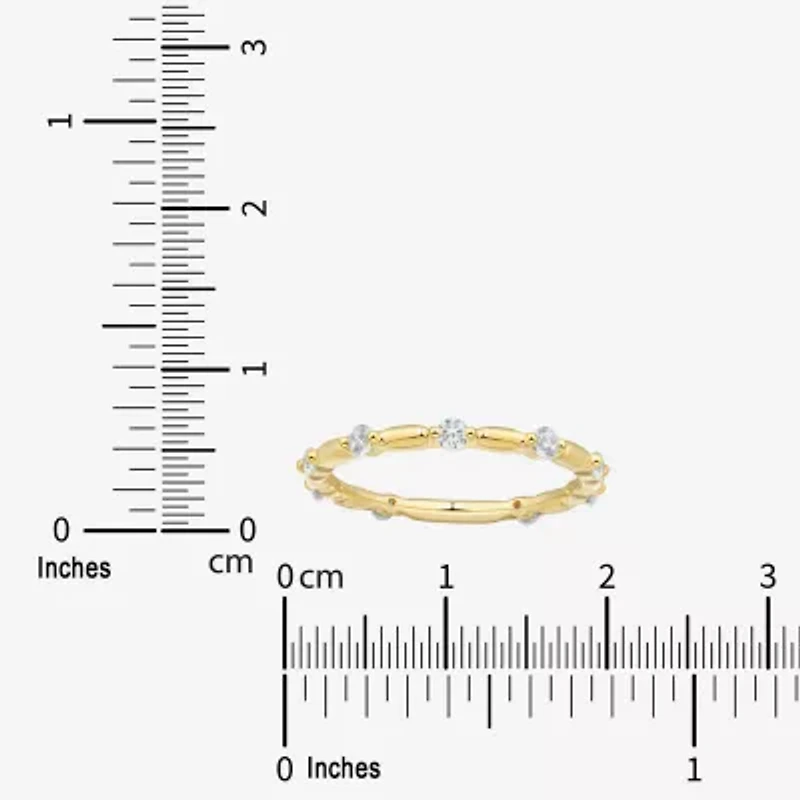 (H-I / Si2) Womens 1/3 CT. T.W. Lab Grown White Diamond 10K Gold Wedding Band