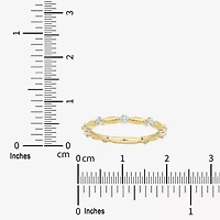 (H-I / Si2) Womens 1/3 CT. T.W. Lab Grown White Diamond 10K Gold Wedding Band