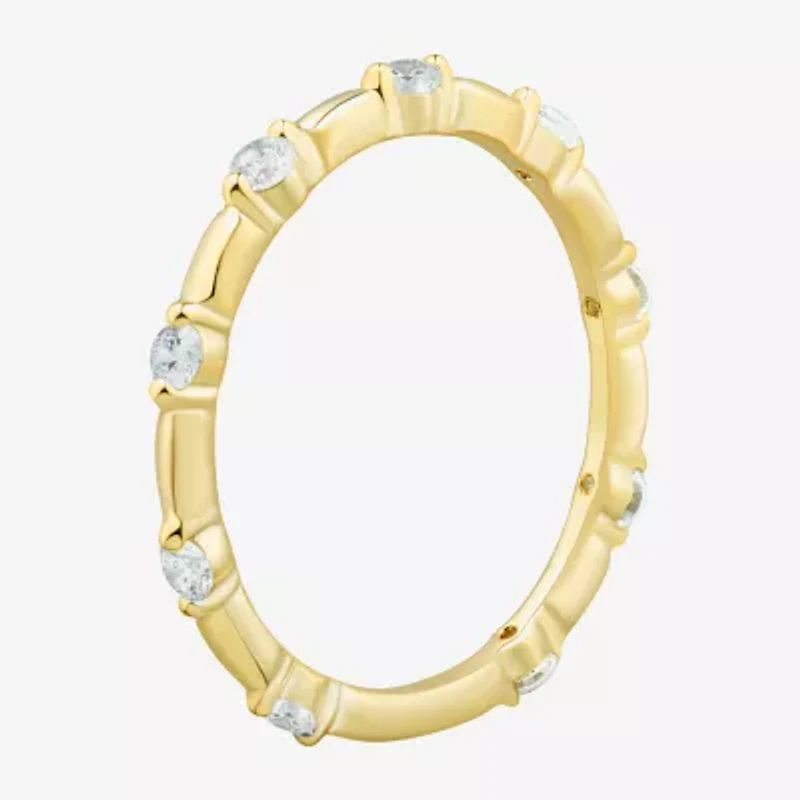 (H-I / Si2) Womens 1/3 CT. T.W. Lab Grown White Diamond 10K Gold Wedding Band