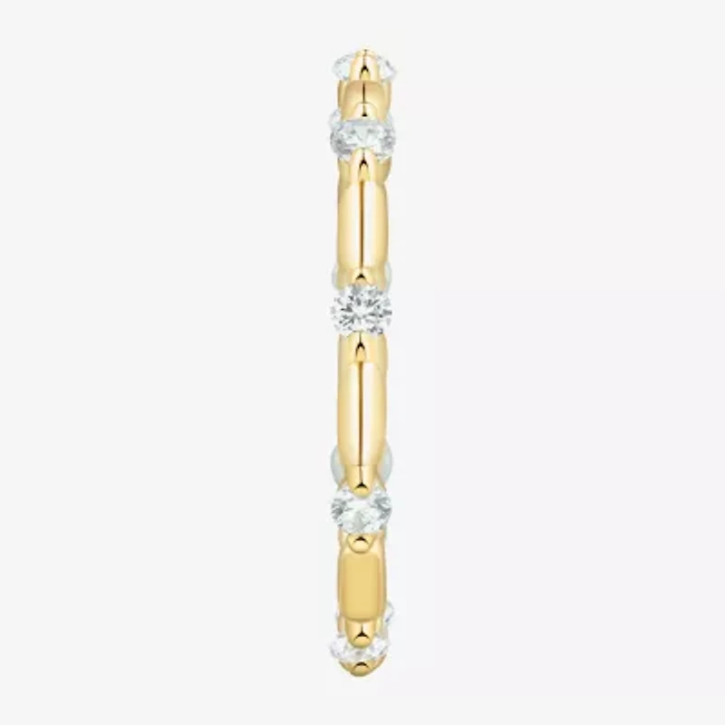 (H-I / Si2) Womens 1/3 CT. T.W. Lab Grown White Diamond 10K Gold Wedding Band