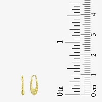 Croissant Womens 10K Gold 22mm Round Hoop Earrings