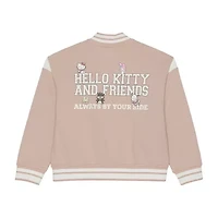 Little & Big Kid Girls Fleece Hello Kitty Lightweight Varsity Jacket