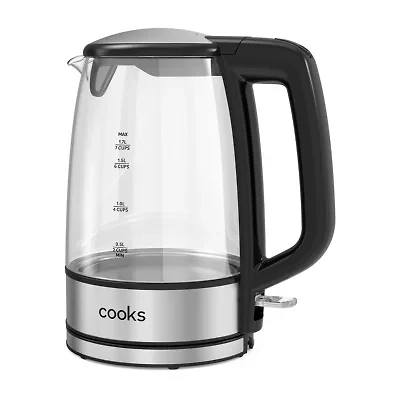 Cooks 1.7L Glass Electric Kettle
