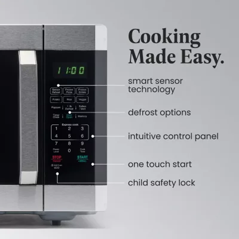 Farberware Professional 1.6 cu ft 1100-Watt Microwave Oven with Smart Sensor