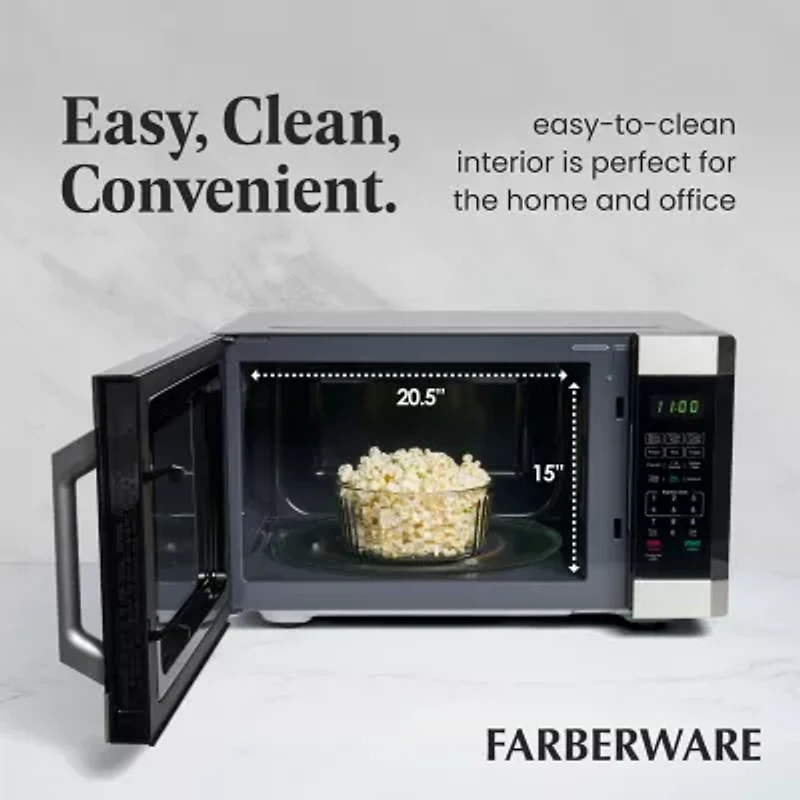 Farberware Professional 1.6 cu ft 1100-Watt Microwave Oven with Smart Sensor