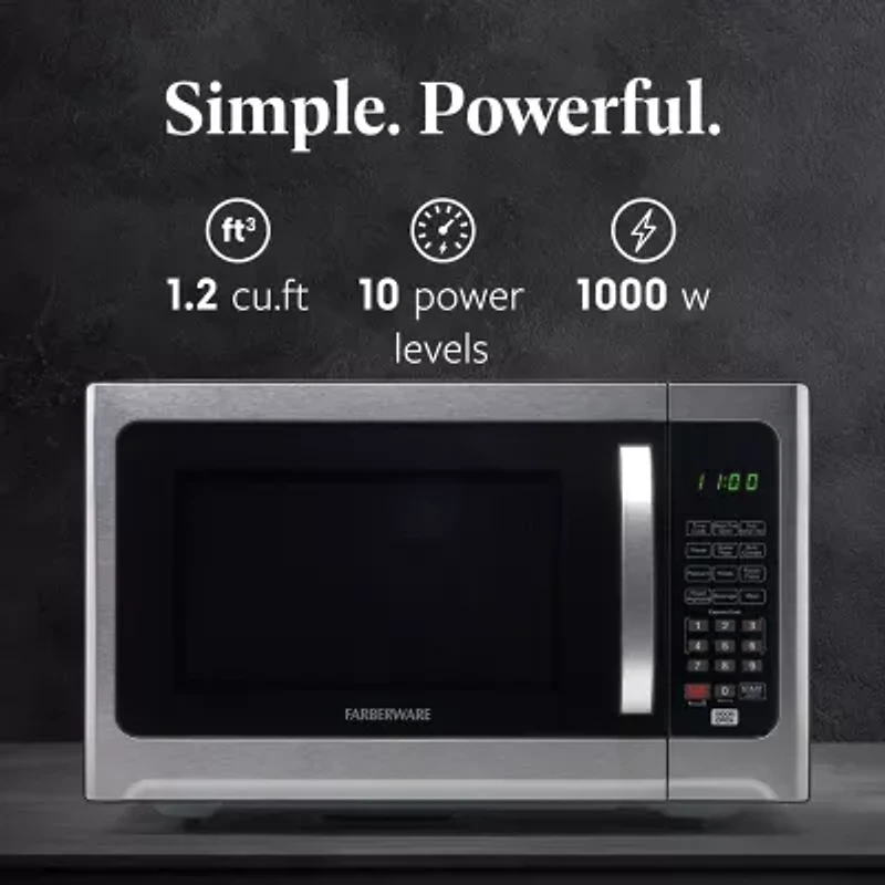 Farberware FM12SSG Professional 1.2 Cu.Ft. Microwave and Grill Oven, 1100 Watt