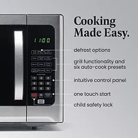 Farberware FM12SSG Professional 1.2 Cu.Ft. Microwave and Grill Oven, 1100 Watt