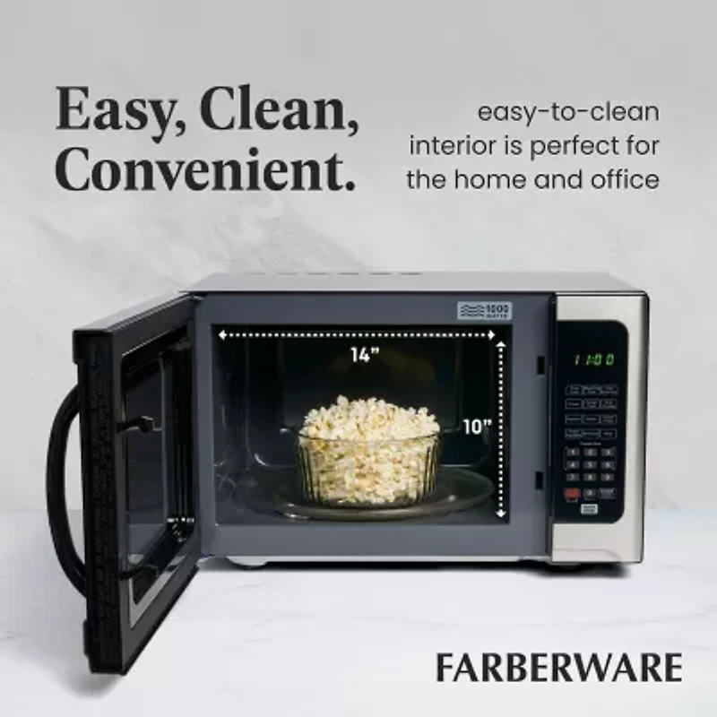 Farberware FM12SSG Professional 1.2 Cu.Ft. Microwave and Grill Oven, 1100 Watt