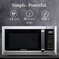 Farberware FMG13SS 1.3 Microwave Oven w LED Light/SENSOR 1100 Watts