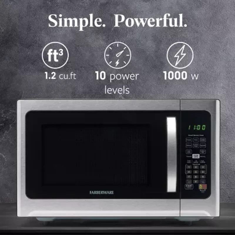 Farberware Professional FMO12AHTBKE 1000-Watt 1.2 Cu. Ft. Microwave Oven with Sensor
