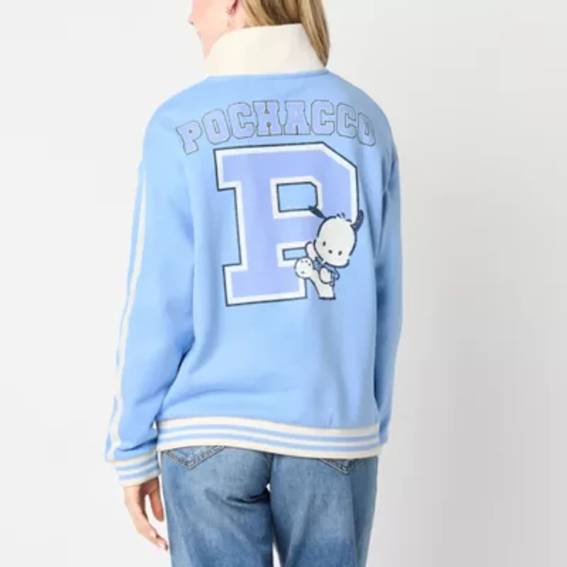 Pochacco Q-Zip Womens Juniors Turtleneck Long Sleeve Hello Kitty Sweatshirt