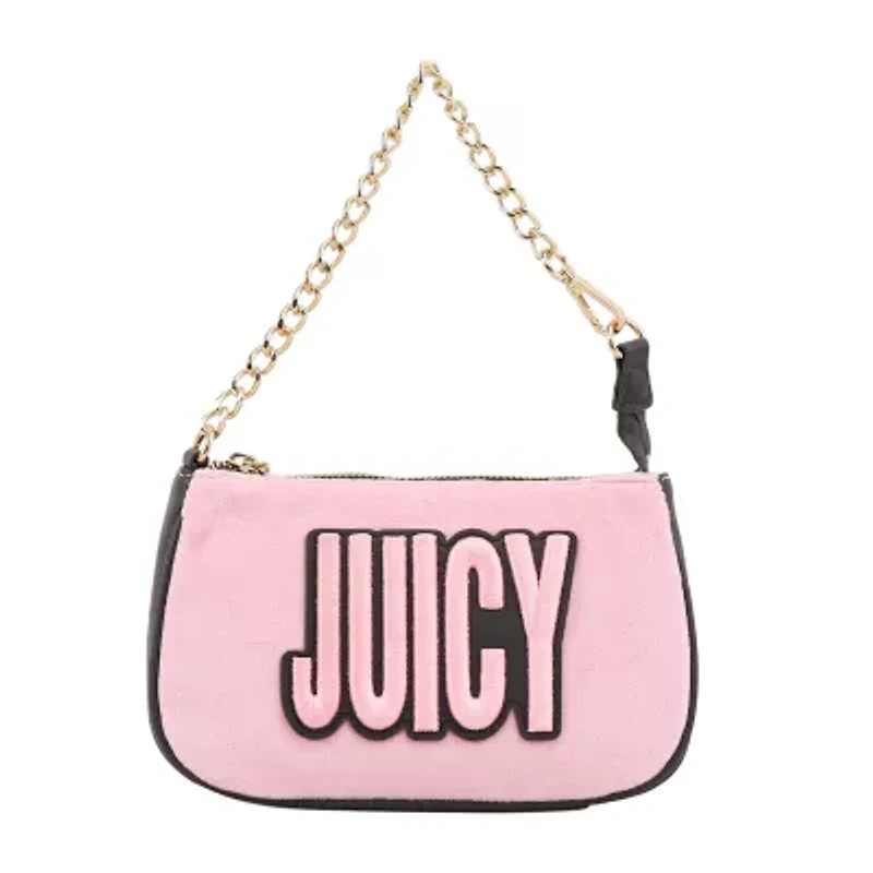 Juicy By Juicy Couture On The Right Track Velour Convertible Chain Wristlet