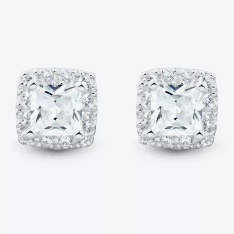 (H-I / Si1-Si2) 1 1/2 CT. T.W. Lab Grown White Diamond 10K White Gold Stud Earrings