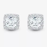 (H-I / Si1-Si2) 1 1/2 CT. T.W. Lab Grown White Diamond 10K White Gold Stud Earrings