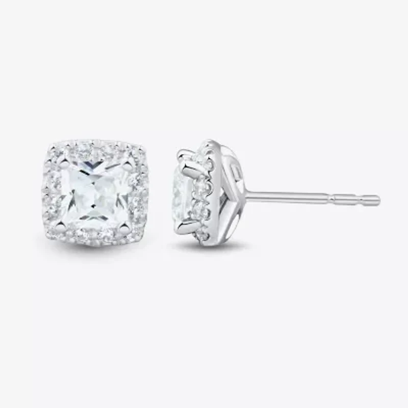 (H-I / Si1-Si2) 1 1/2 CT. T.W. Lab Grown White Diamond 10K White Gold Stud Earrings