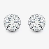 Si1-Si2,H-I 1 1/2 CT. T.W. Lab Grown White Diamond 10K White Gold 7.7mm Round Stud Earrings