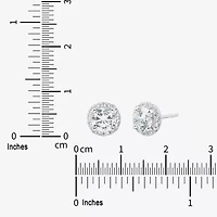 Si1-Si2,H-I 1 1/2 CT. T.W. Lab Grown White Diamond 10K White Gold 7.7mm Round Stud Earrings
