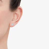 Si1-Si2,H-I 1 1/2 CT. T.W. Lab Grown White Diamond 10K White Gold 7.7mm Round Stud Earrings