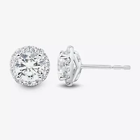 Si1-Si2,H-I 1 1/2 CT. T.W. Lab Grown White Diamond 10K White Gold 7.7mm Round Stud Earrings
