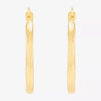 Womens 14K Gold 18mm Round Hoop Earrings
