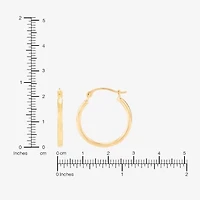 Womens 14K Gold 18mm Round Hoop Earrings