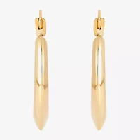 Womens 14K Gold 17.3mm Round Hoop Earrings