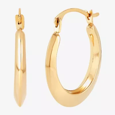 Womens 14K Gold 17.3mm Round Hoop Earrings