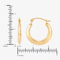 Womens 14K Gold 17.3mm Round Hoop Earrings