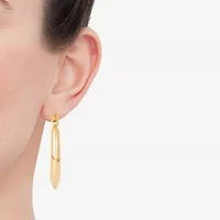 Womens 14K Gold 17.3mm Round Hoop Earrings
