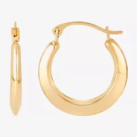 Womens 14K Gold 17.3mm Round Hoop Earrings