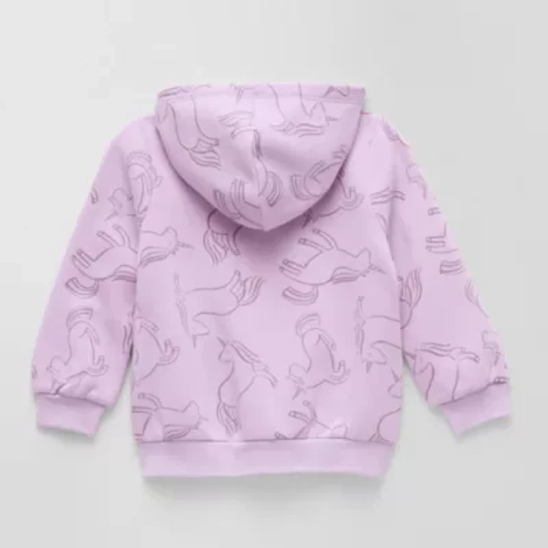 Okie Dokie Girls Fleece Hooded Lightweight Jacket
