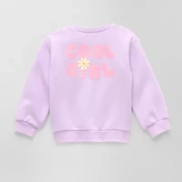 Okie Dokie Toddler & Little Girls Crew Neck Fleece Long Sleeve Sweatshirt