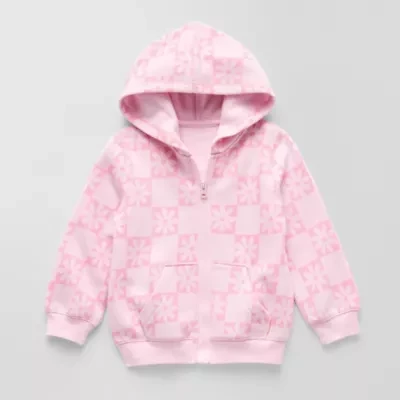 Okie Dokie Toddler Girls Fleece Adaptive Adjustable Features Lightweight Jacket