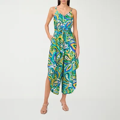 Sam And Jess Womens V Neck Sleeveless Jumpsuit