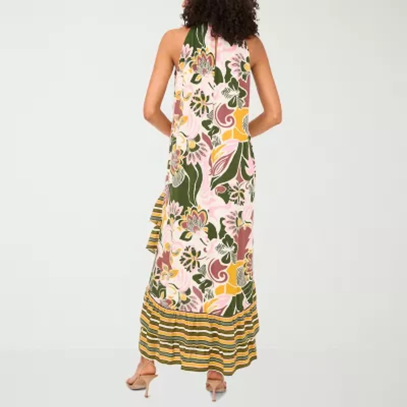 Sam And Jess Womens Sleeveless Floral High-Low Maxi Dress