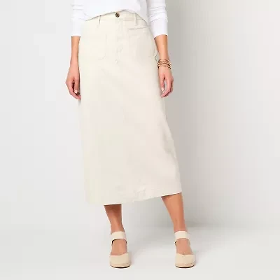 St. John's Bay Womens Tall Mid Rise Maxi Skirt