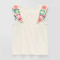 Okie Dokie Toddler & Little Girls Round Neck Sleeveless Tank Top