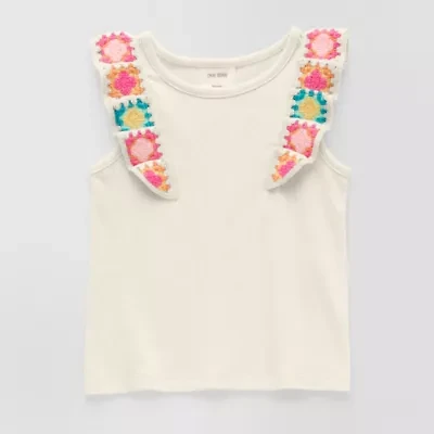 Okie Dokie Toddler & Little Girls Round Neck Sleeveless Tank Top