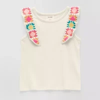 Okie Dokie Toddler & Little Girls Round Neck Sleeveless Tank Top