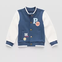 Okie Dokie Boys Fleece Midweight Varsity Jacket