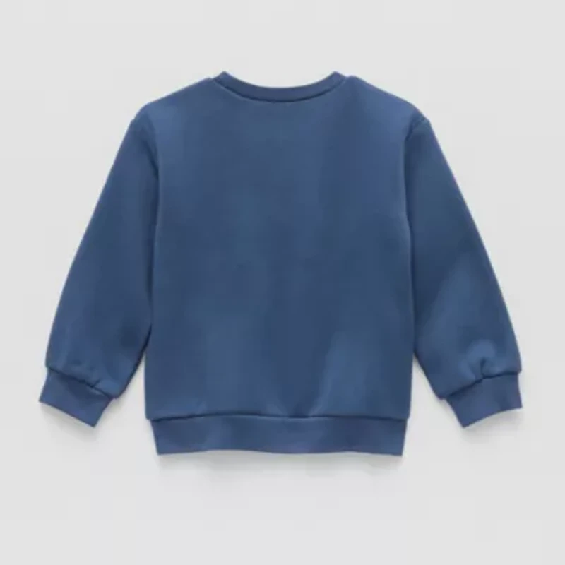 Okie Dokie Toddler & Little Girls Crew Neck Fleece Long Sleeve Sweatshirt