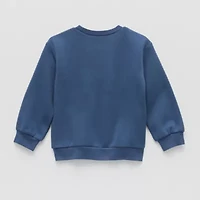 Okie Dokie Toddler & Little Girls Crew Neck Long Sleeve Fleece Sweatshirt