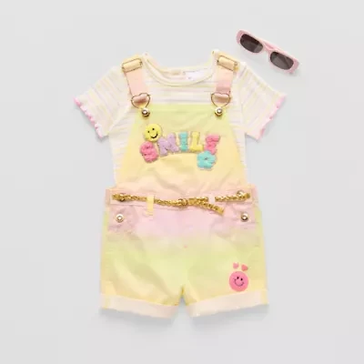 Little Lass Toddler Girls 2-pc. Shortall Set
