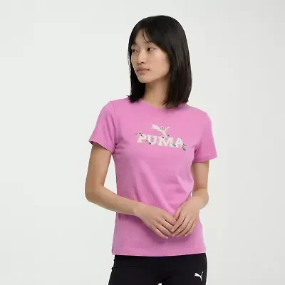 PUMA Womens Crew Neck Short Sleeve Regular Fit Graphic T-Shirt
